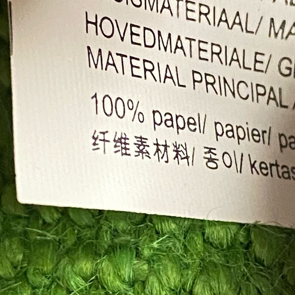 Zara Straw Tote with Green Stripe Accents - Picture 9 of 10